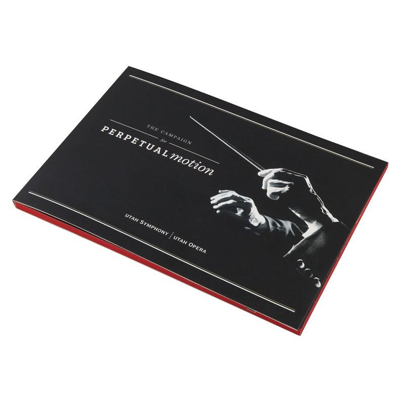 Brochure vidéo noire premium tranche rouge