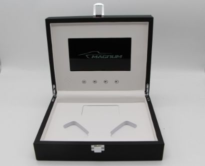 Coffret vidéo Magnum avec écran et emplacement produit
